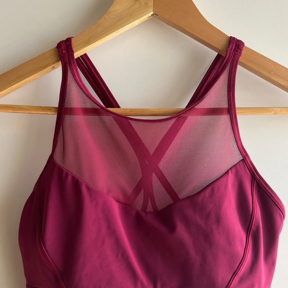 Lululemon Wake and Train Long Line Bra Star Ruby 8